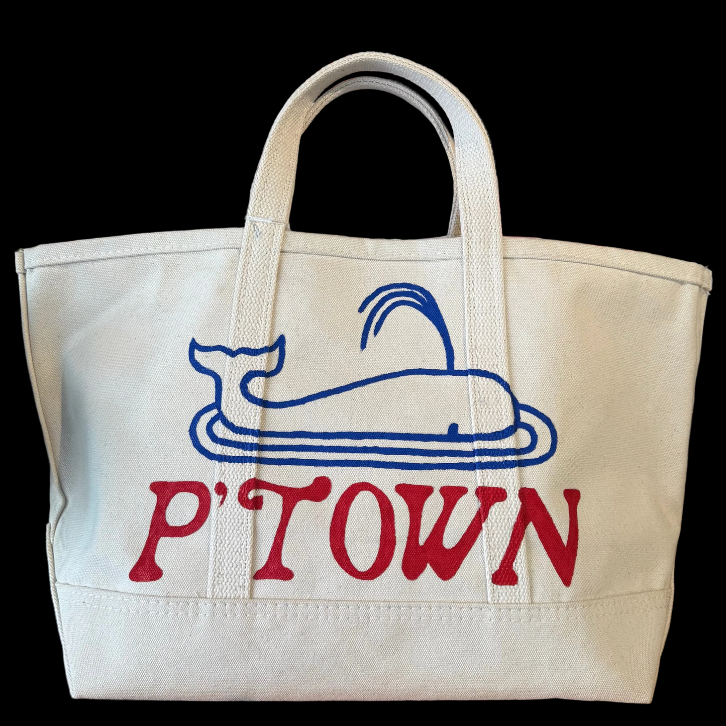 Hand-Painted Whale Tote