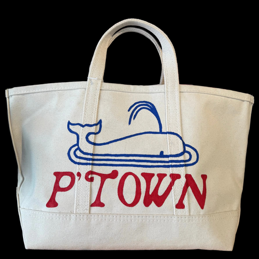 Hand-Painted Whale Tote